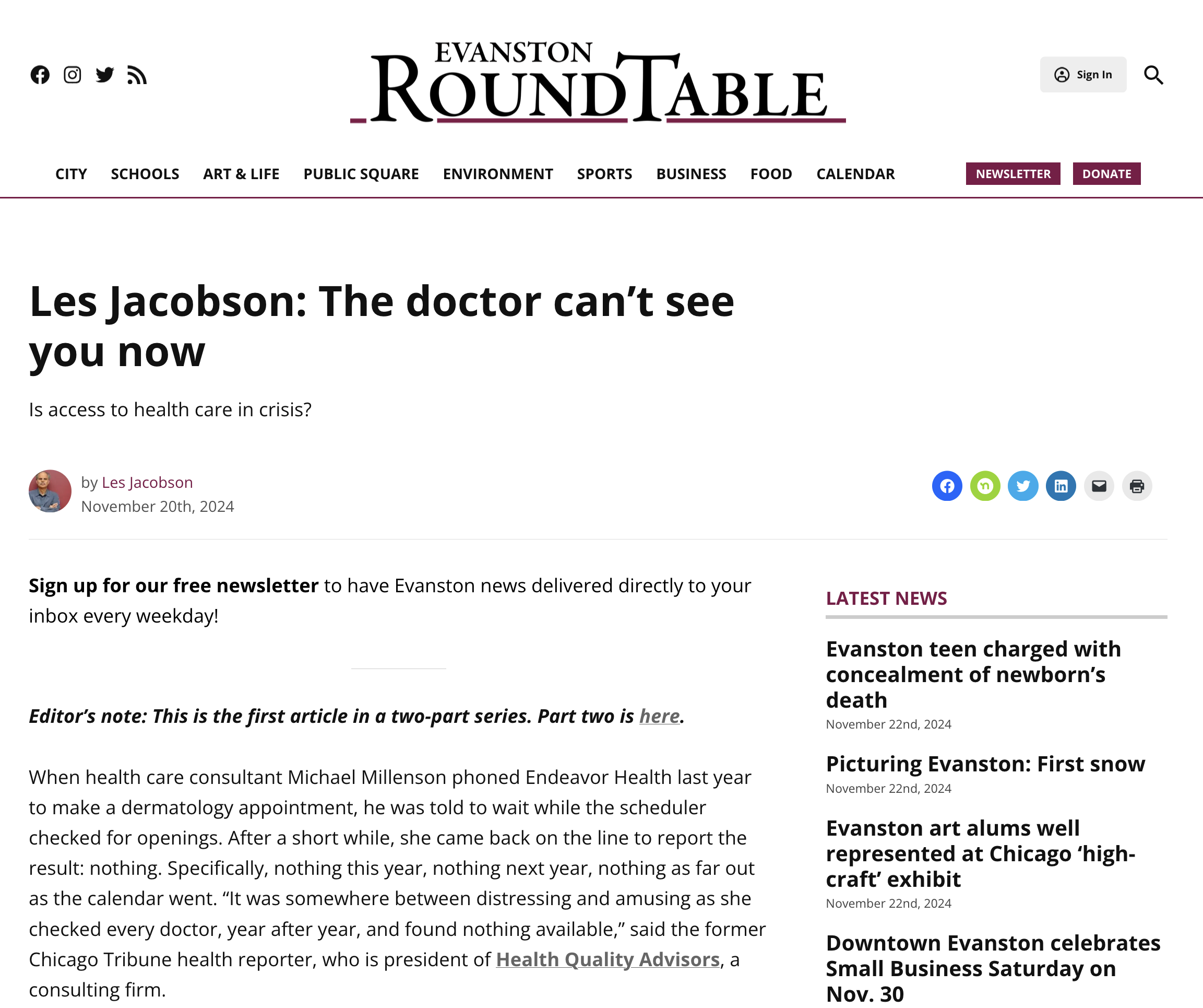 Evanston RoundTable Part 1
