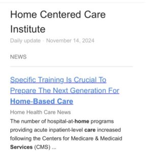 Home Health Care News story 